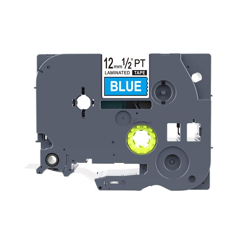 IDIK 1PK White on Blue Standard Laminated Label Tape Compatible for Brother P-Touch TZe-535 TZ535 TZe535(12mm x 8m) - Image 1